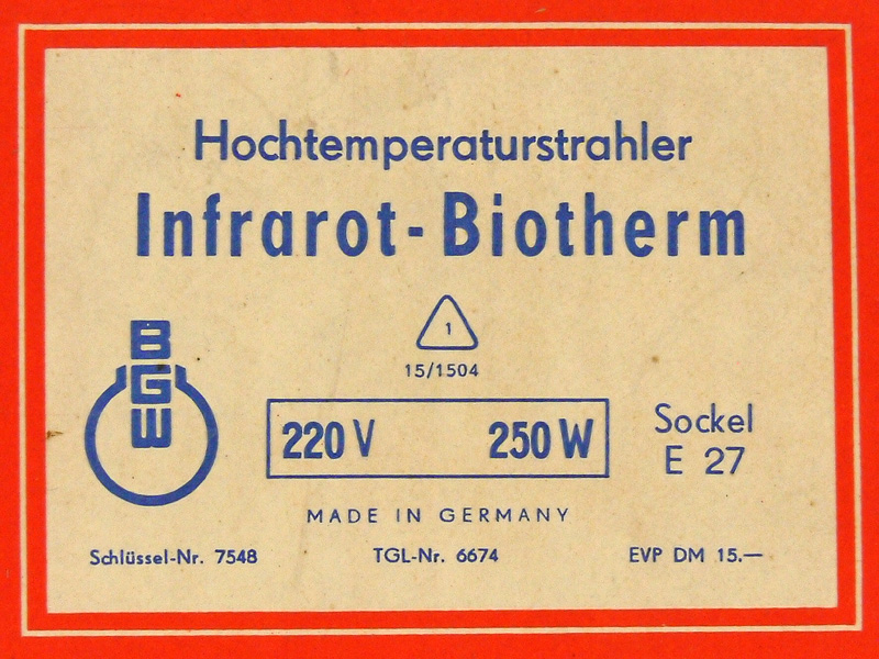 BGW Biotherm 220V 250W 44