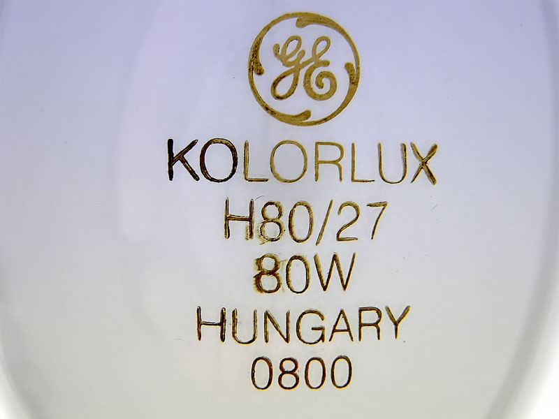 GE Kolorlux H80T27 80W Hungary 0800