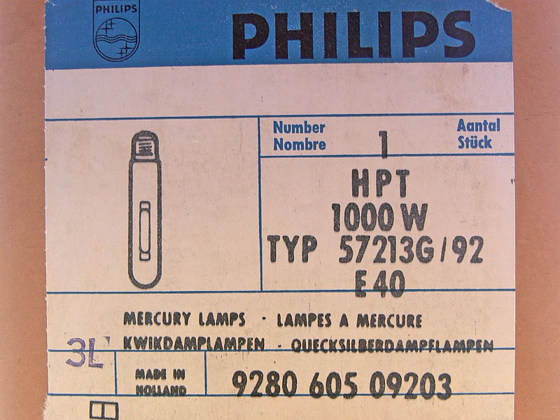 Philips G/92/2 HPT 1000W 4A Holland