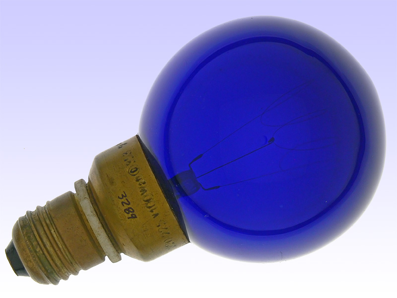 Kohlefadenlampe 220-225V 100W 353  7h blau