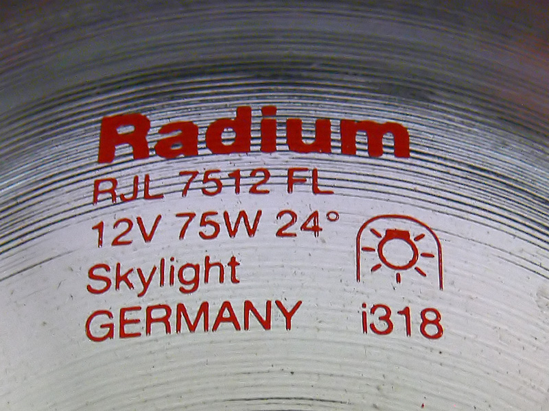 RADIUM RJL 7512 FL 12V 75W 24° GERMANY i318