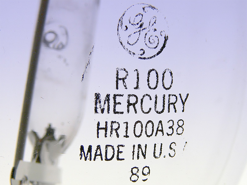 GE R 100 MERCURY HR100A38 MADE IN USA 89