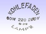 Kohlefaden 60W 220-230V Lampe