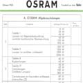 OSRAM Gl?hlampen 1953