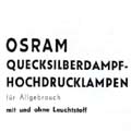 OSRAM Quecksilberdampflampen 1955