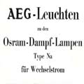 OSRAM Na Lampen AEG Leuchten 1933